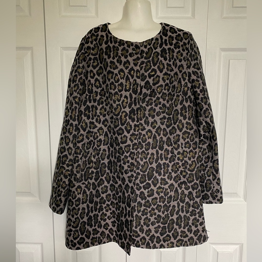 Leopard Print Dolce Cabo Dress Coat XL